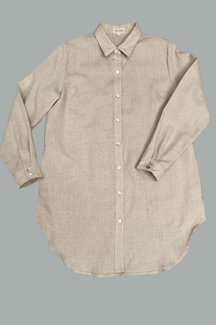 Cora Cover Up in Sand Linen