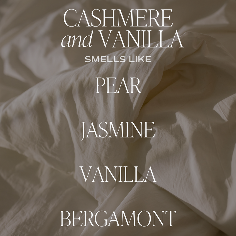 Cashmere and Vanilla Soy Candle - White Jar - 11 oz