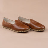 Antique Brown Slip On Shoes