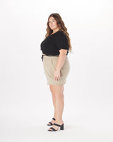 "Amanda" French Terry Sweat Skirt in Taupe