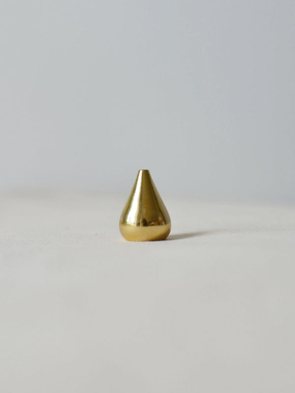 Brass Water Drop Shape Incense Holder {Tall}
