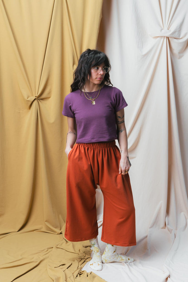 Eden Crop Tee in Plum