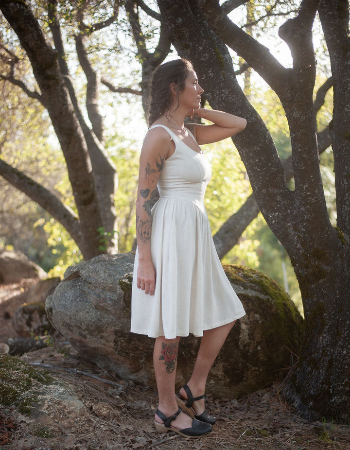 Agnes dress in Oat Linen