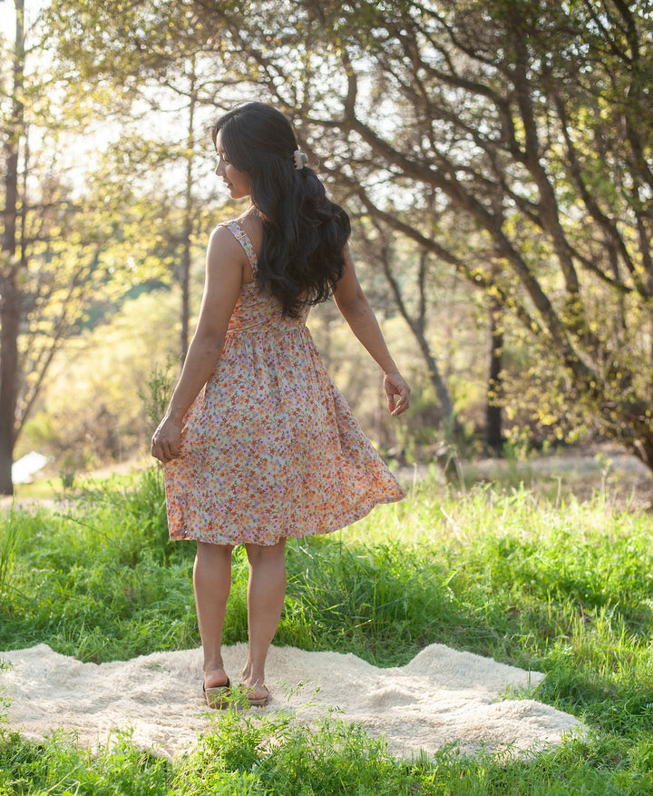 Agnes dress in Calico Bloom Challis