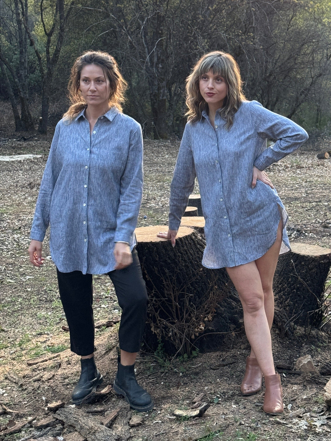Cora Cover Up in Heatherd Stone Linen