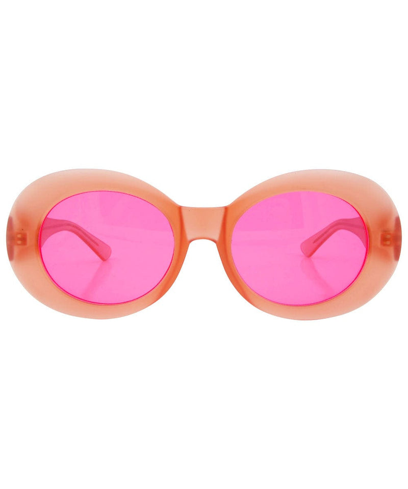 HEAVEN Pink Indie Oval 90s Sunglasses