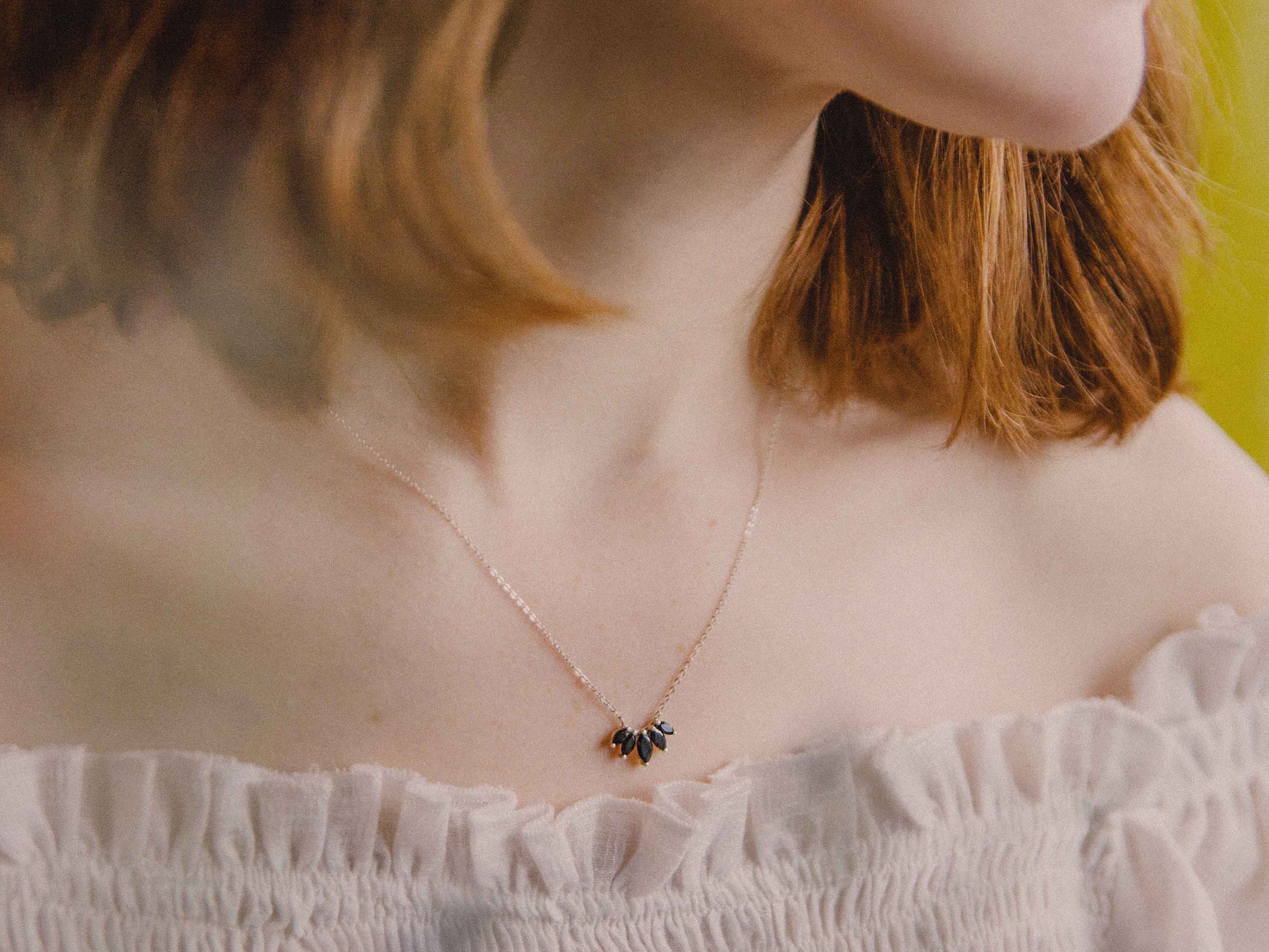 Laurel Necklace - Black Spinel – Altar PDX