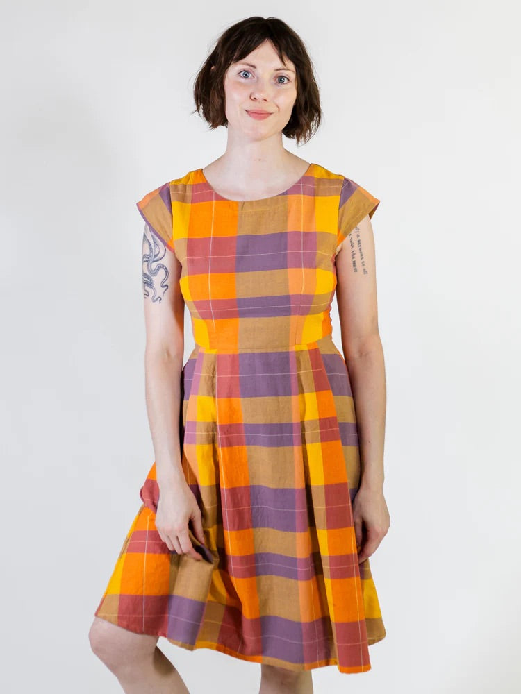 Devonshire Dress Sunset Plaid