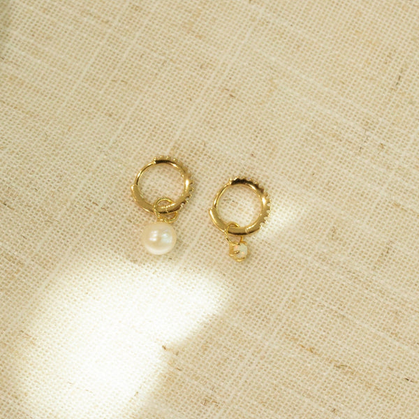 Opal Gold Earring Charm