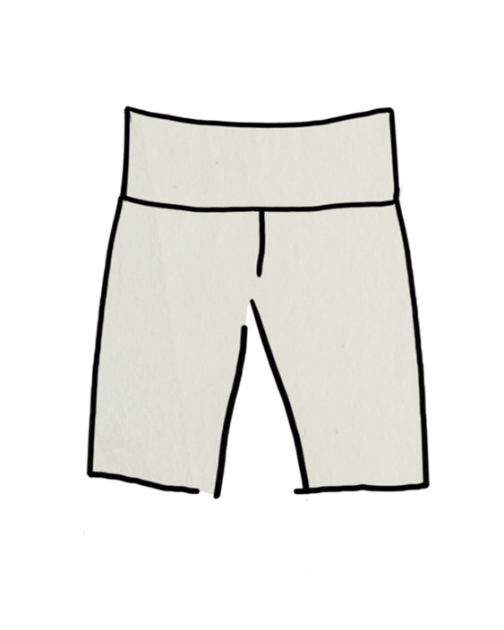 High Rise Bike Shorts Plain Vanilla