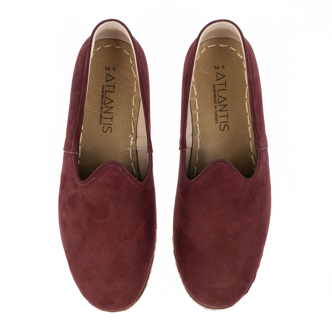 Burgundy Slip On Shoes