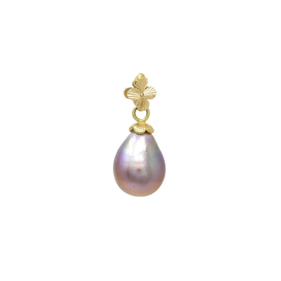 Inevitable Spring Pendant with Baroque Pink Pearl