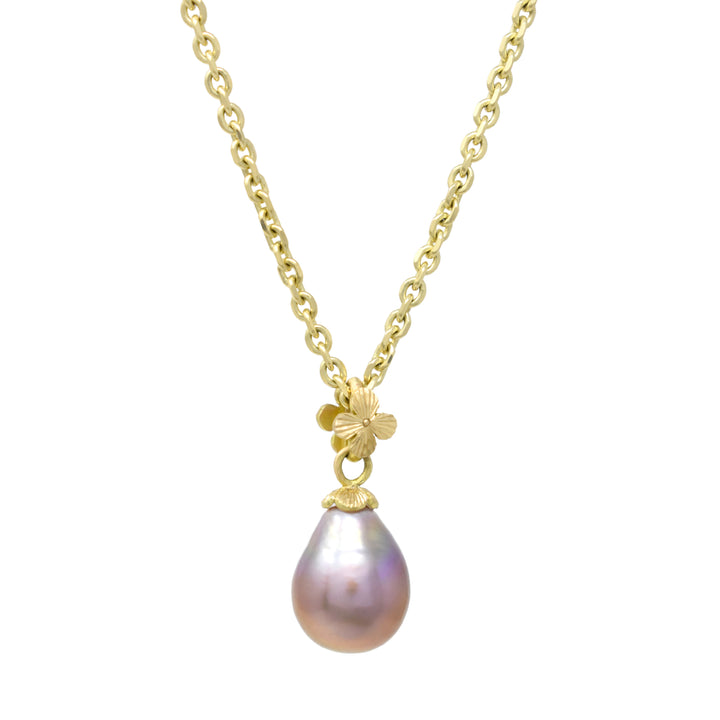 Inevitable Spring Pendant with Baroque Pink Pearl
