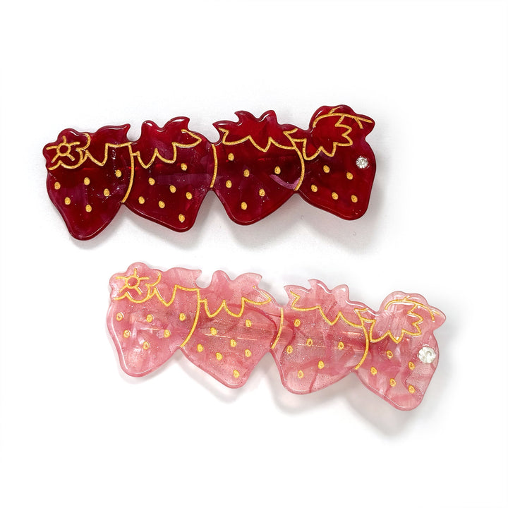 Strawberry π Hair Clips - Set of 2