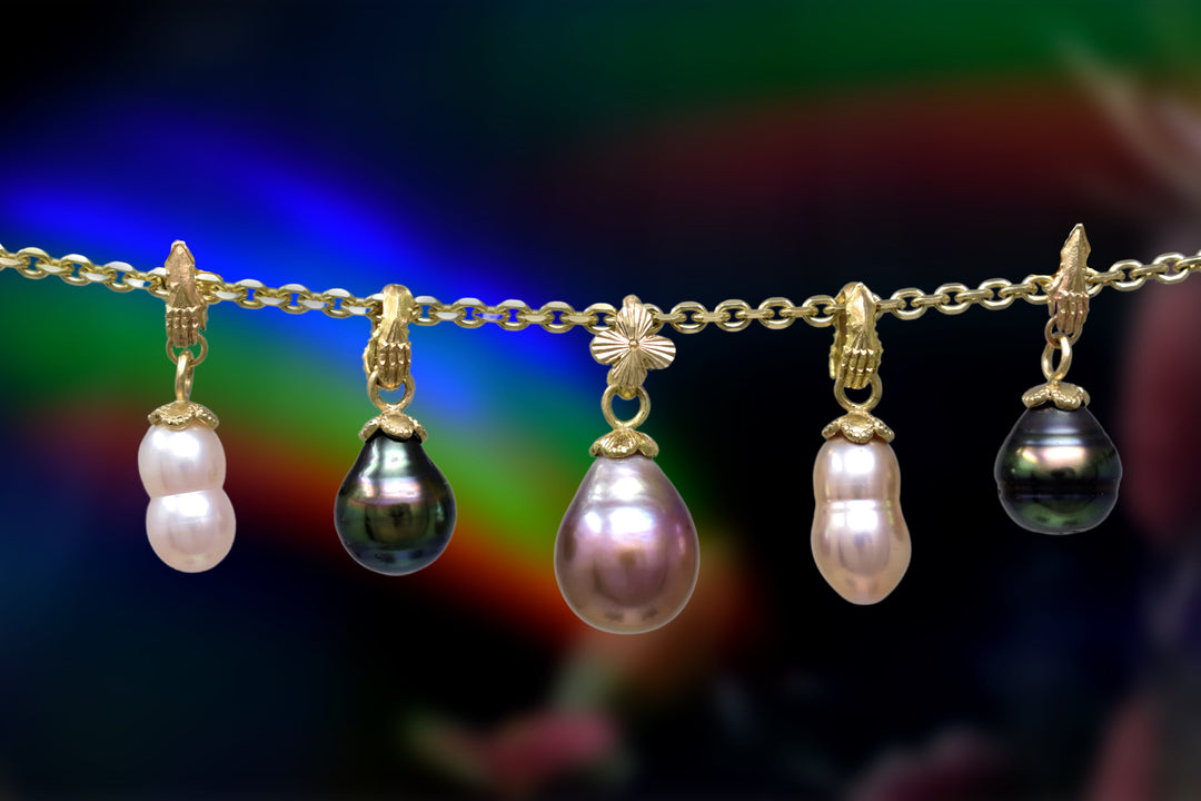 Treasury Pendant with Pink South Sea Twin Pearl