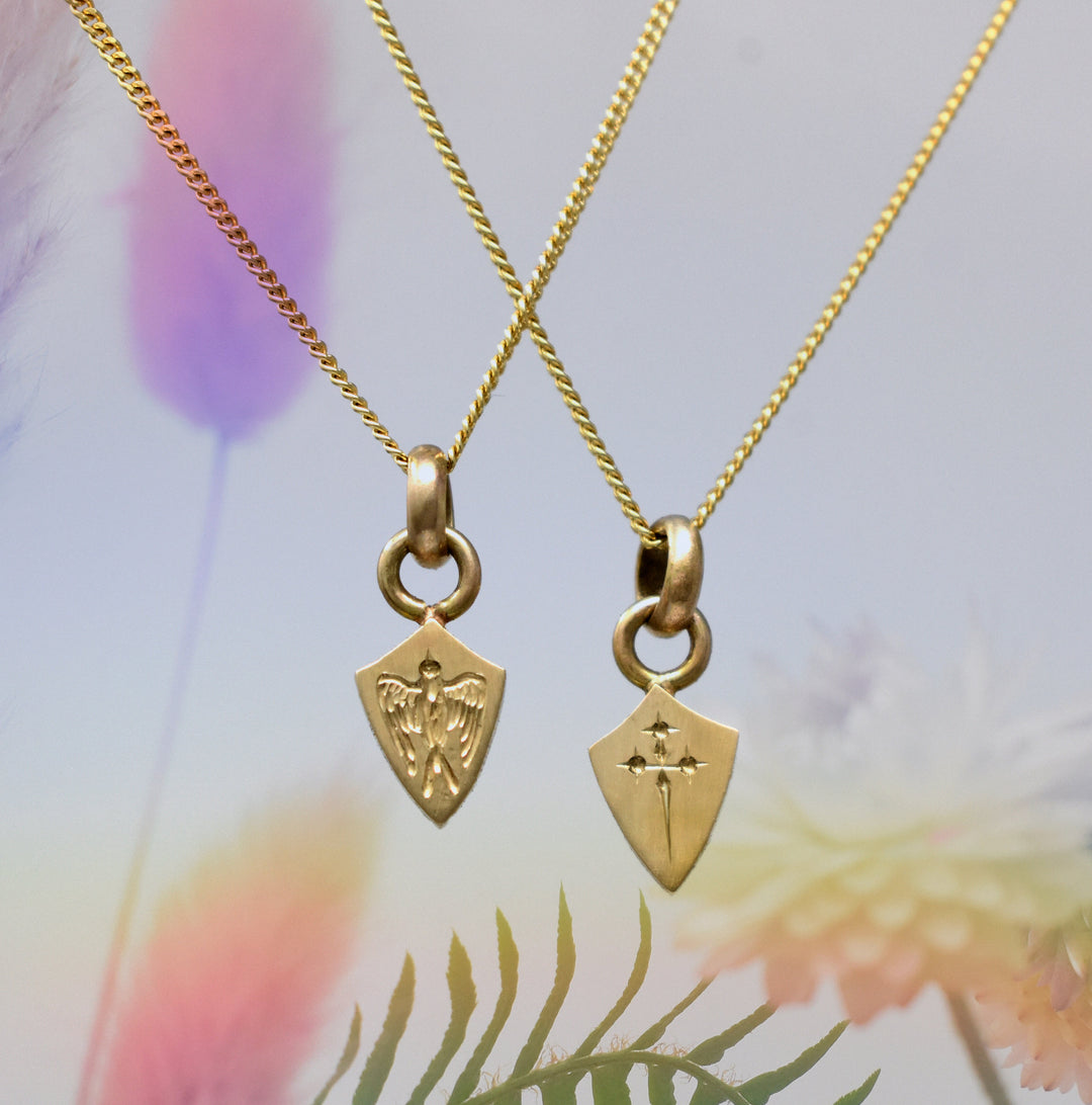 Dagger Escutcheon Necklace