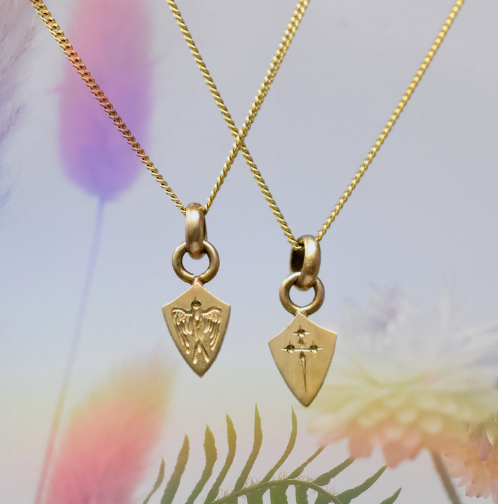 Dagger Escutcheon Necklace