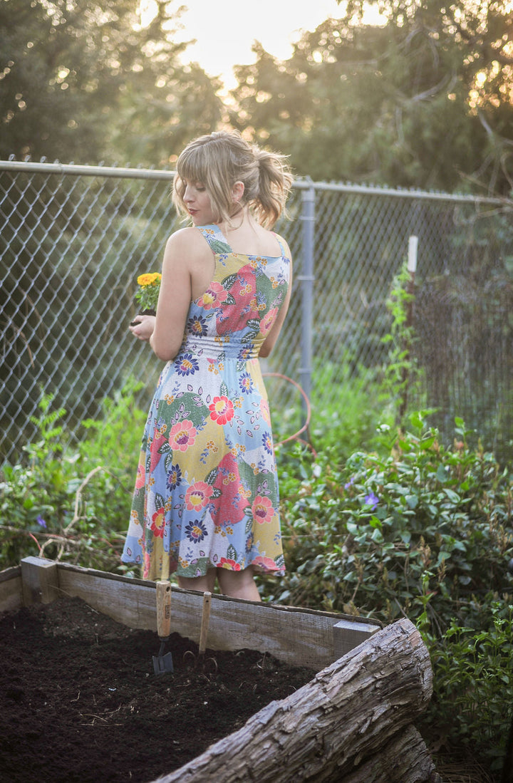 Sheet Dress in Patchwork Party Challis