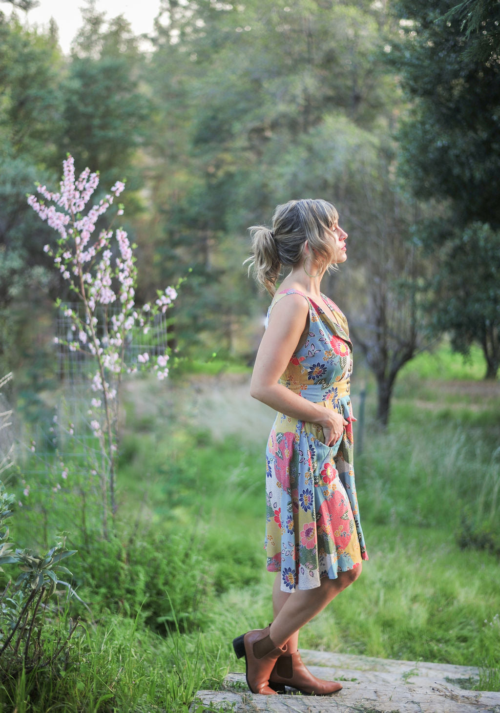 Sheet Dress in Patchwork Party Challis