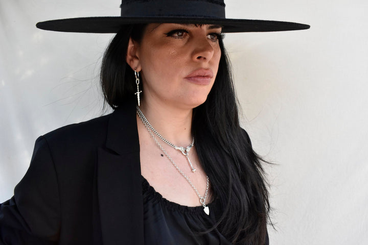 Rondel Dagger Hoop Charm