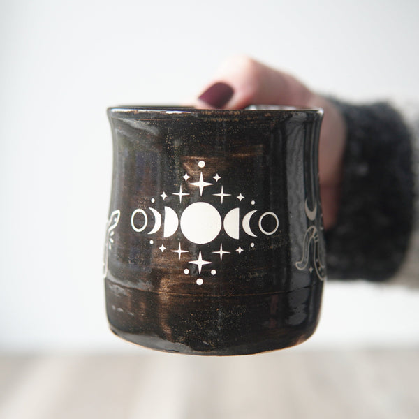 Snake + Moon Mug - Hearth Collection Handmade Pottery