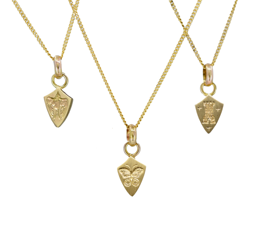 Dagger Escutcheon Necklace