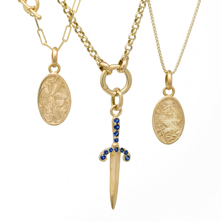 Pavé Parrying Dagger Pendant