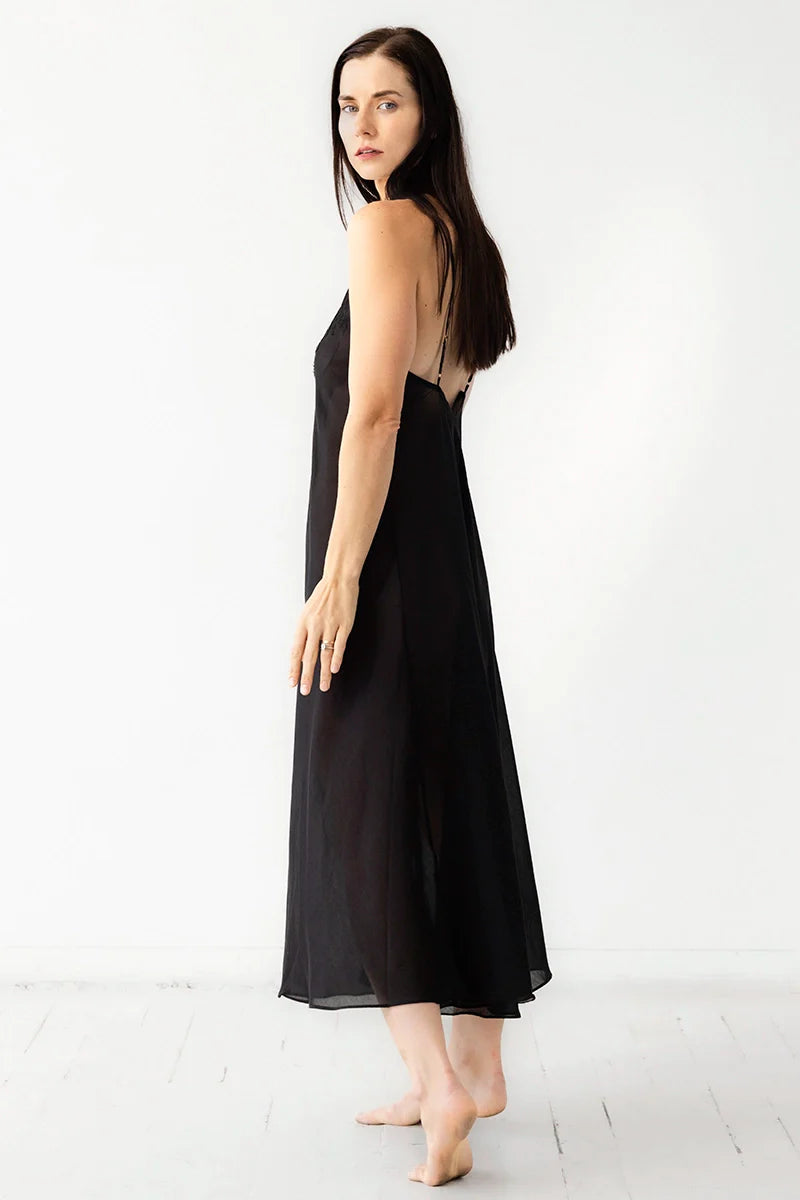 Serafina Cotton/Silk Long Gown