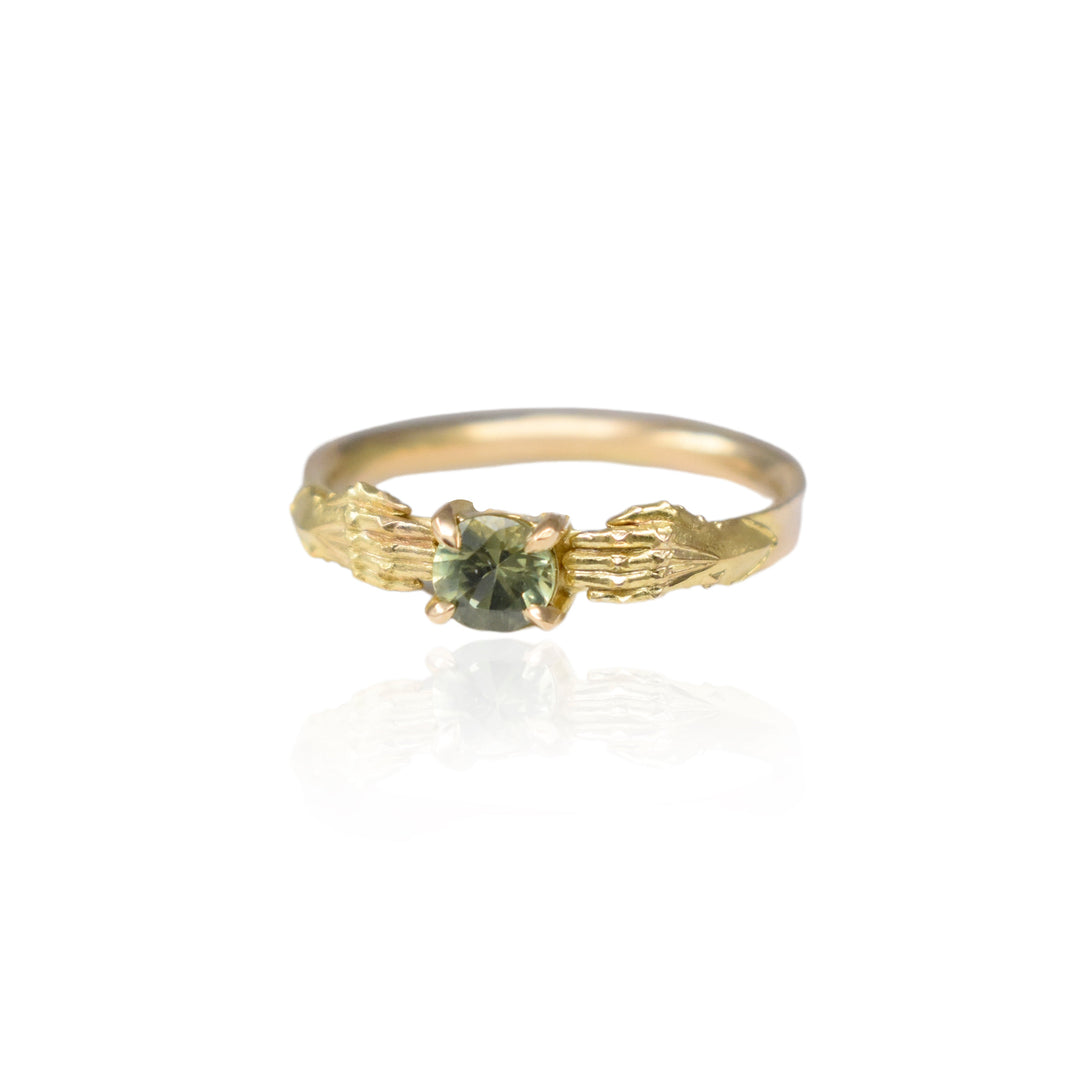 Stronghold Ring with Teal Montana Sapphire