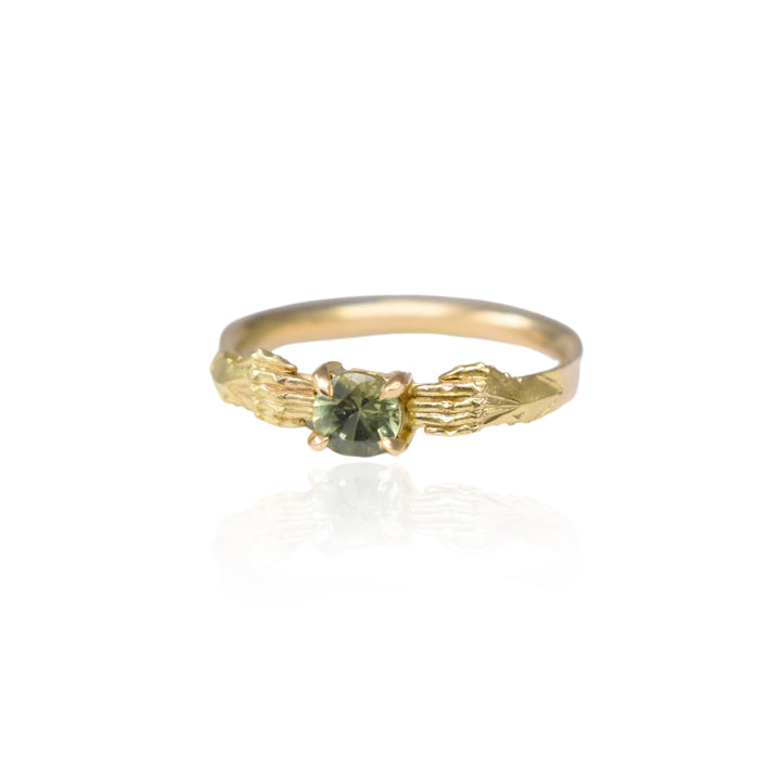 Stronghold Ring with Teal Montana Sapphire