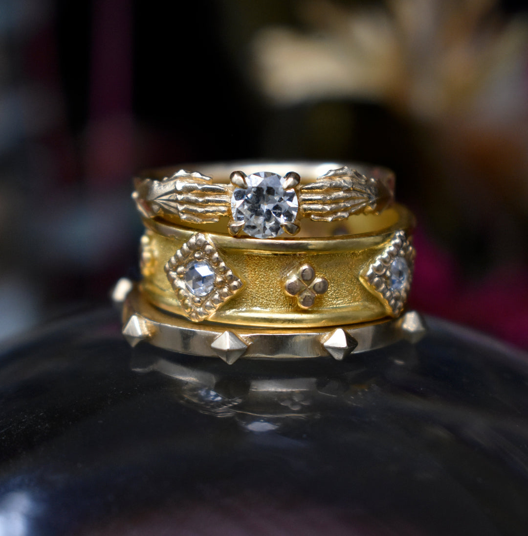 Stronghold Ring with Recycled Diamond