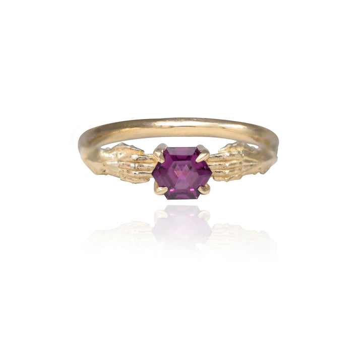 Stronghold Ring with Grape Garnet