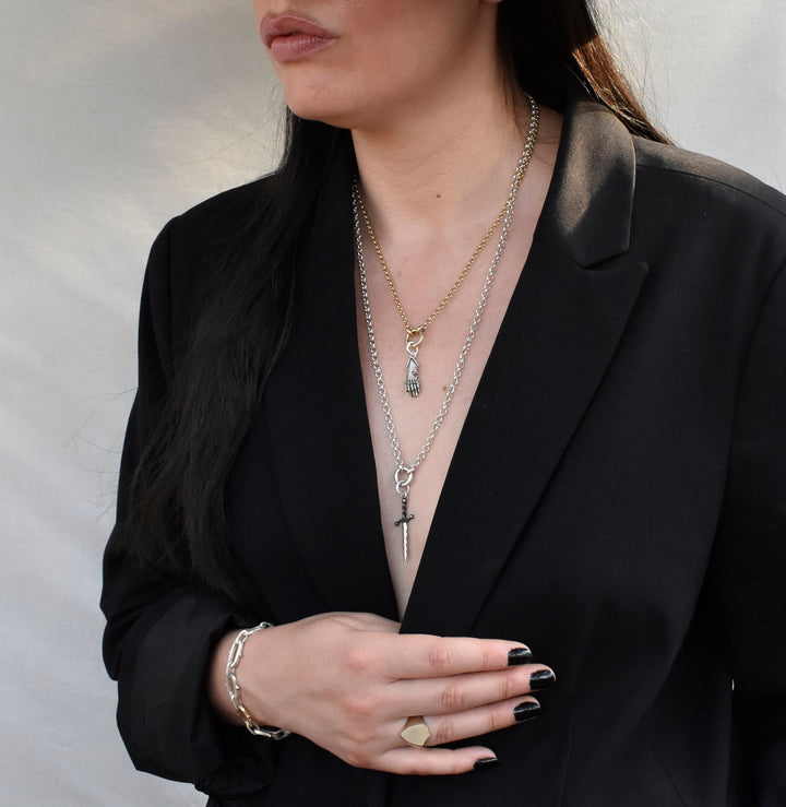 Rondel Dagger Pendant Charm