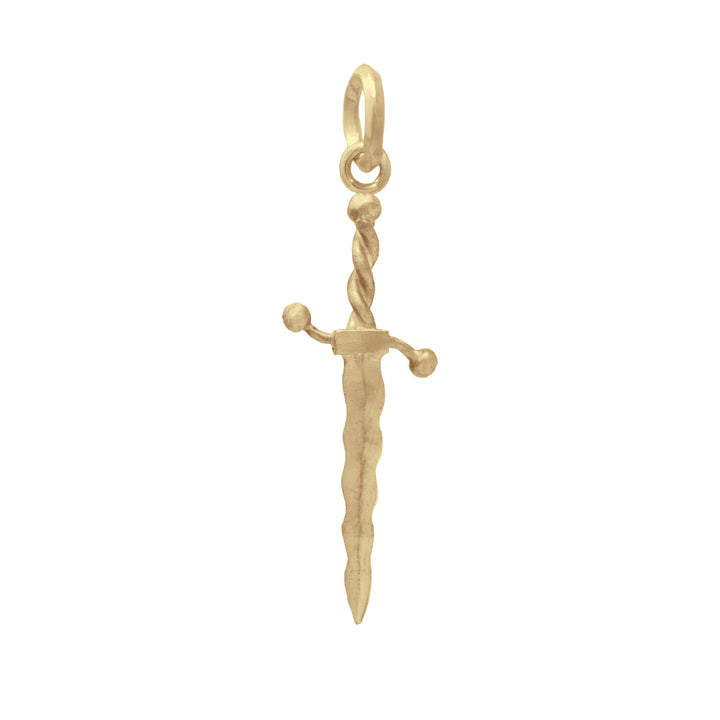 Wavy Dagger Pendant Charm