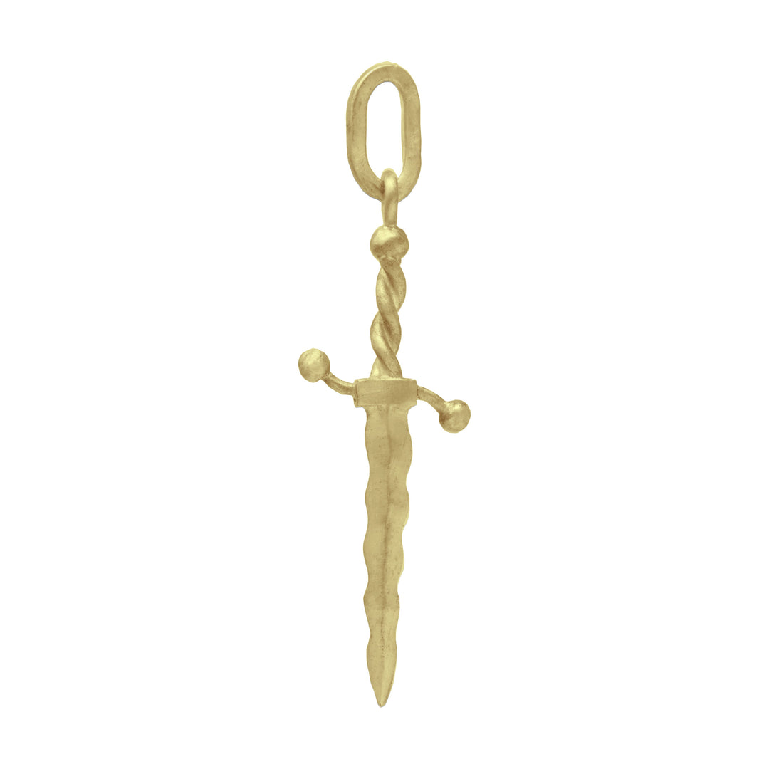 Wavy Dagger Hoop Charm
