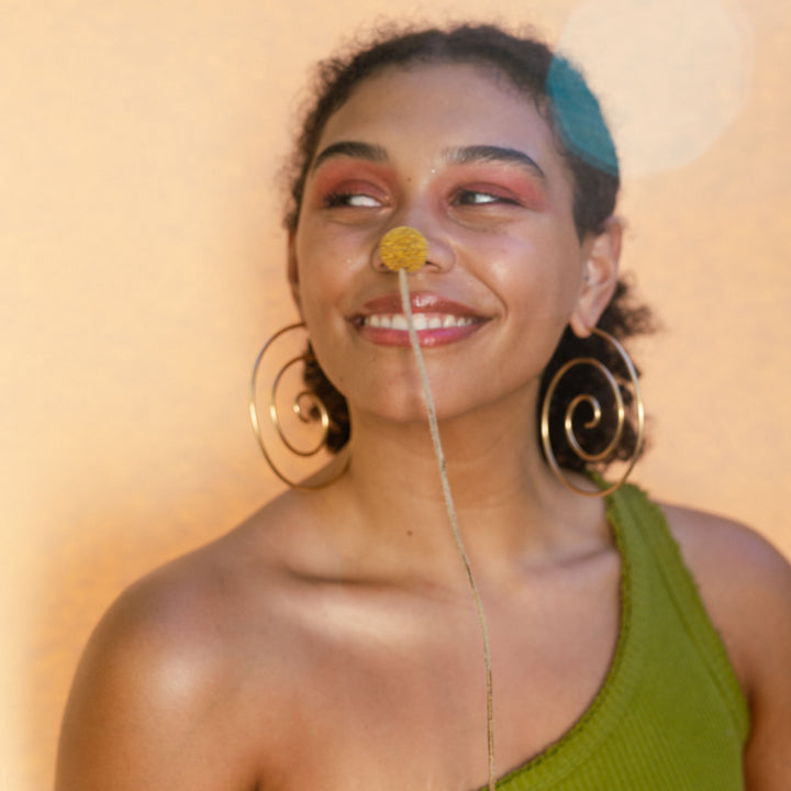 oversized calla hoops