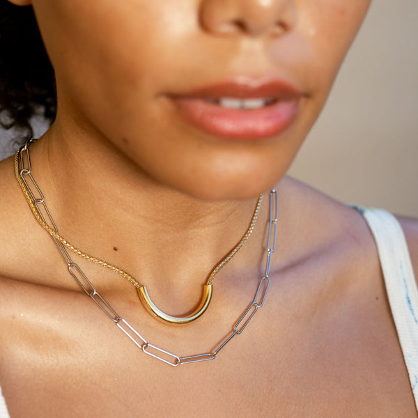 zephyr link petite necklace