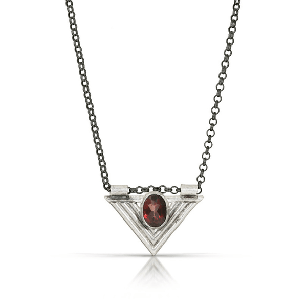 Garnet Trinity Necklace