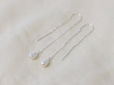 Delicate Pearl Threader Earrings