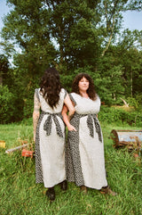 Ivy Dress in Black & White Flower