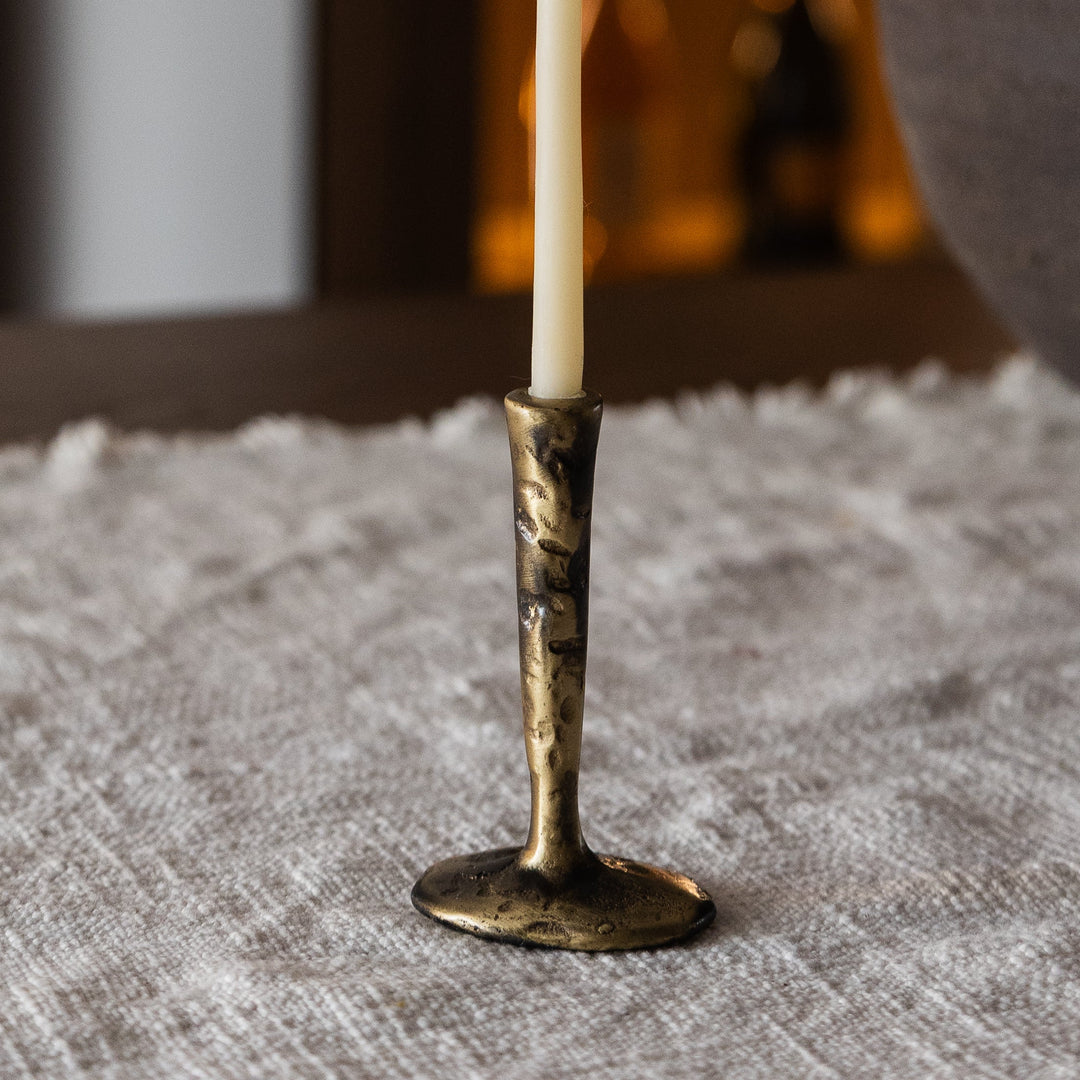 Mini Antique Brass Candlestick
