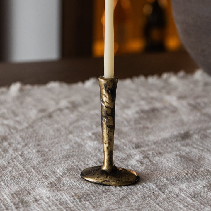 Mini Antique Brass Candlestick