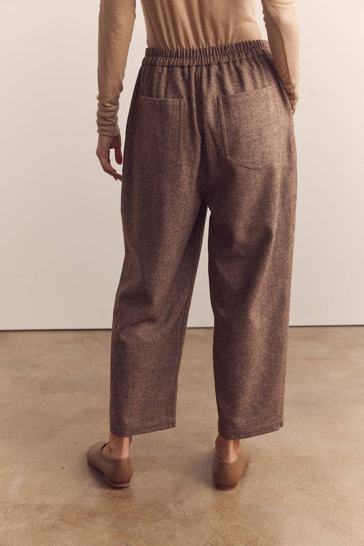 Wool Blend Herringbone Pants - one size left, M/L