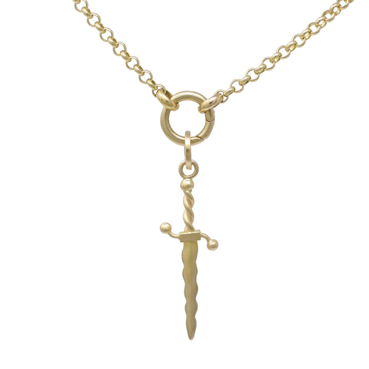 Wavy Dagger Pendant Charm