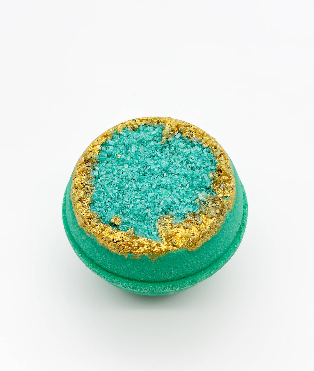 🎄 Holiday ⭐ Crystal Geode Bath Bomb - Emerald, Green + Gold