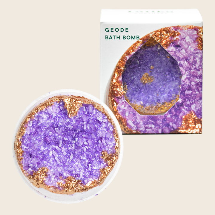 Christmas gift 🎄 Crystal Geode Bath Bomb - Amethyst 💎