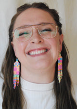 Quilted Beaded Earrings (3 Colorways)