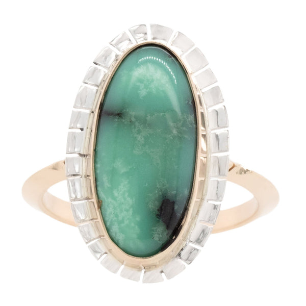 Snowville Variquoise Cabochon Tidepool Ring