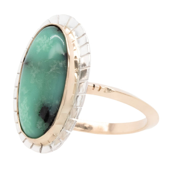 Snowville Variquoise Cabochon Tidepool Ring