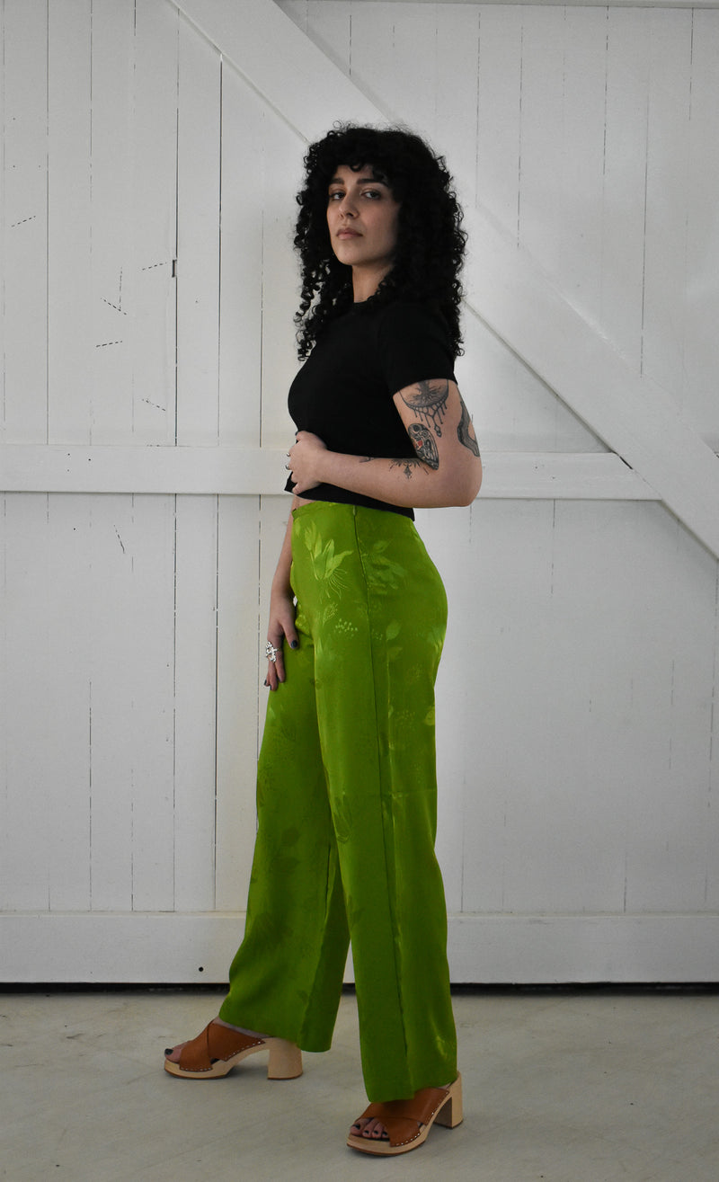 Floral Jacquard Pants